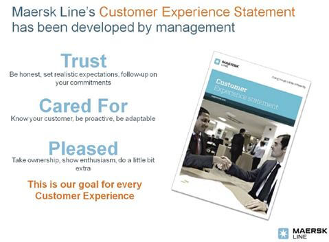 fig3 Maersk line's customer experience statement has been devloped by management